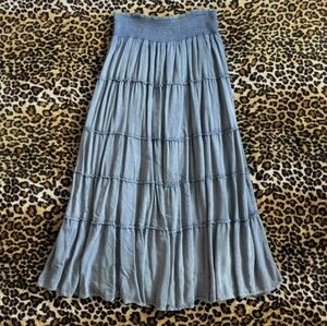 Lucky & Coco blue tiered maxi dress- Size small
